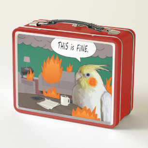 Lunch Box C'Est Beau Mème Drôle Cockatiel Maison Chaotique