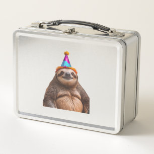 Lunch Box Chapeau de fête d'anniversaire de paresseux gros c