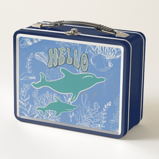 Lunch Box Chasseur de trésors Pirate Anniversaire Métal Boît (Devant)