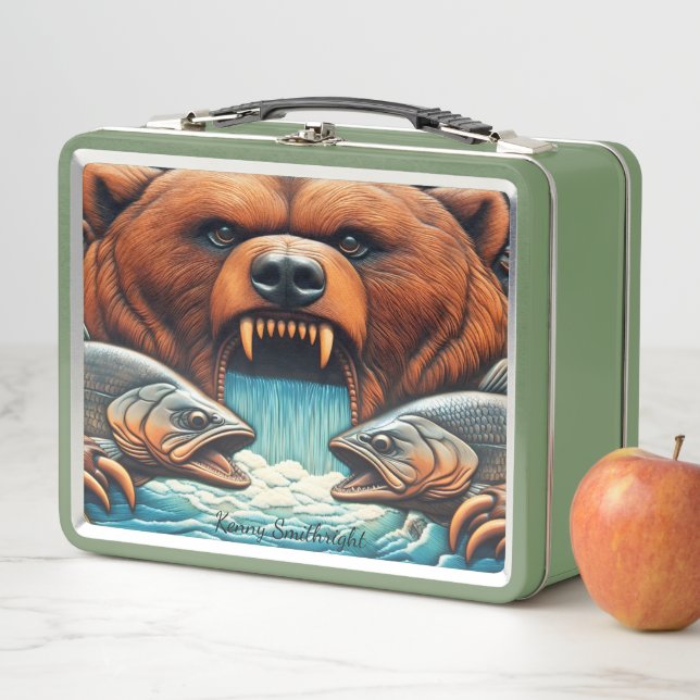 Lunch Box Chasseur sauvage s'affrontant avec les eaux rugiss (En situation)