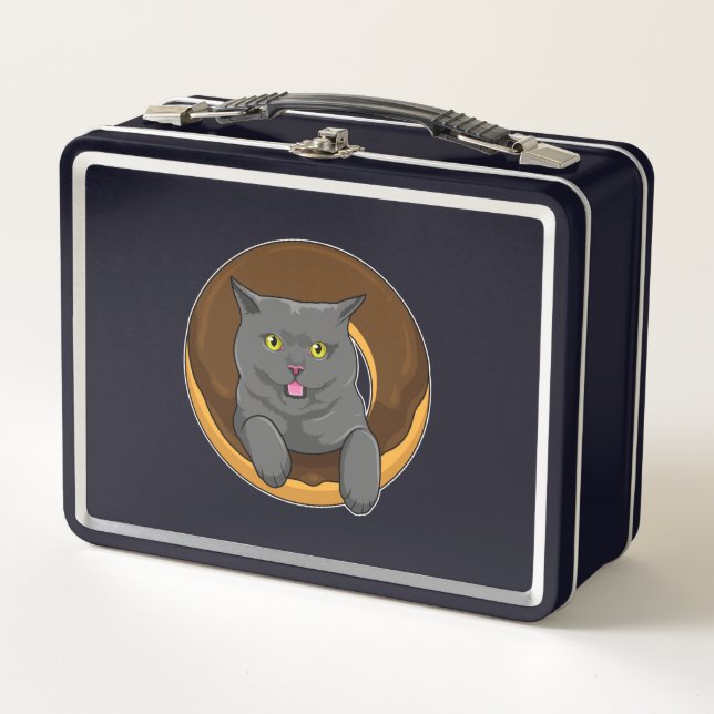 Lunch Box Chat avec Donut (Devant)