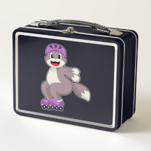 Lunch Box Chat avec roulettes