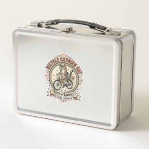 Lunch Box Chat coursier à vélo Chat coursier à vélo Vintage