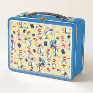 Lunch Box Chat Dans Le Casquette   Motif jaune