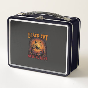 Lunch Box Chat Noir Amour Spécial Halloween Lune Sorcière Ci