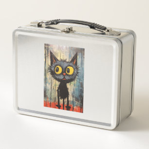Lunch Box Chat noir aux yeux jaunes