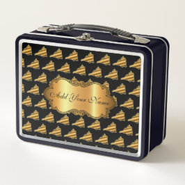 Lunch Box Chat Or Moderne Luxe Ajouter Votre Texte