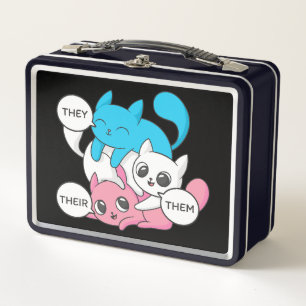 Lunch Box Chats trans Ils Elles Leurs Pronoms Transgenre II