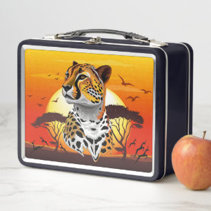 Lunch Box Cheetah African Feline Wild Animal
