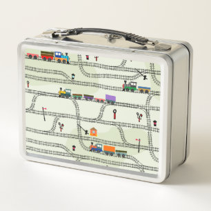Lunch Box Chemins de fer pour enfants Trains et pistes