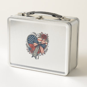 Lunch Box Chemise Fleurie à Nœud Papillon Cœur Patriotique V