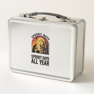 Lunch Box Chemise Halloween Vintage Maison de Sorcière Lune