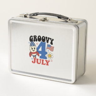 Lunch Box Chemise patriotique de fusée Groovy 4 juillet Desi