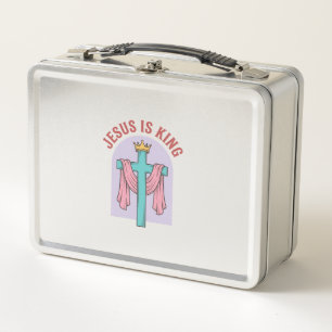 Lunch Box Chemise Vintage Christian T-Shir Jésus Est Roi Cou