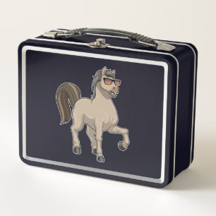 Lunch Box Cheval avec lunettes de soleil