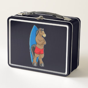 Lunch Box Cheval comme Surfer avec Surfboard