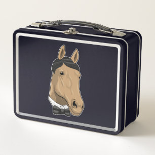 Lunch Box Cheval en Gentleman avec cravate de Bow
