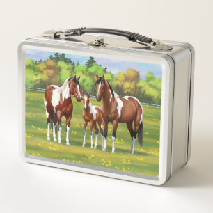 Lunch Box Chevaux Du Quartier De Peinture De Baie Pinto En P
