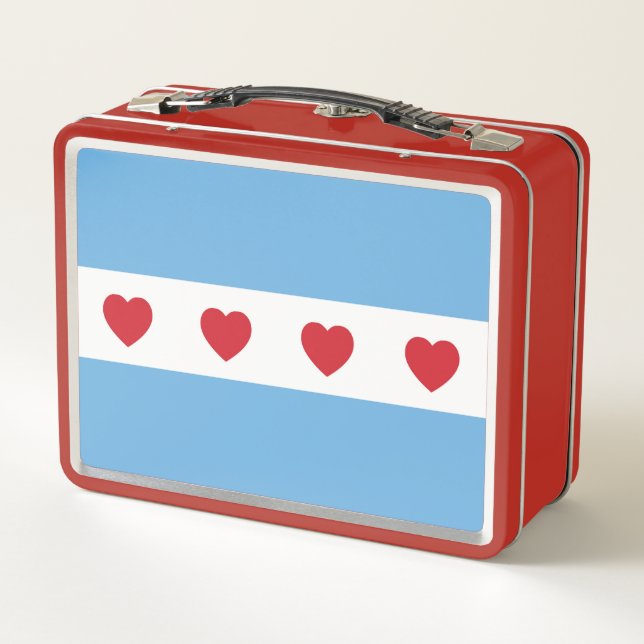 Lunch Box Chicago Love | Boîte à lunch | Métal (Dos)