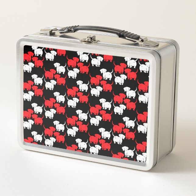 Lunch Box Chien allemand Dachshund Motifs (Devant)
