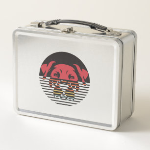 Lunch Box Chien Chiot Chemise J'Aime Chiens Paw Imprimer Coe