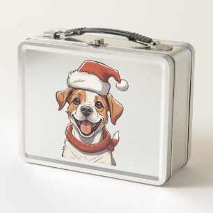 Lunch Box Chien chiot mignon portant le T-Shi classique Casq