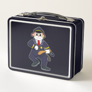 Lunch Box Chien en policier avec uniforme de police