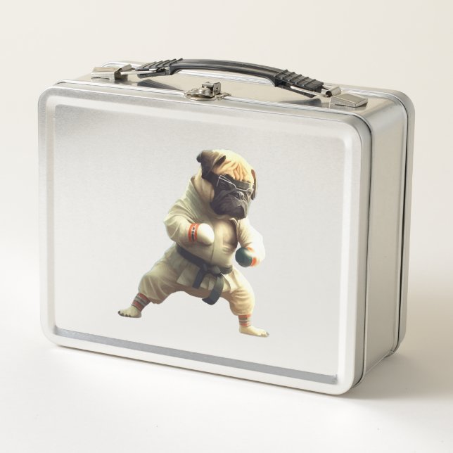 Lunch Box Chien Knows Karate transformé (Devant)