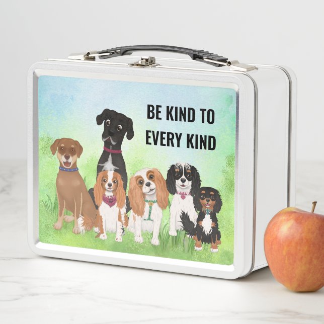 Lunch Box Chiens mignons personnalisés (En situation)