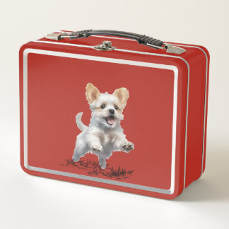 Lunch Box Chiot Mignon pour Boîte à Repas en Métal