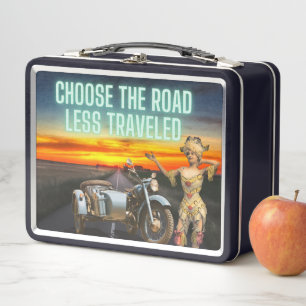 Lunch Box Choisir la route Moins Voyage Amusants Altered Art