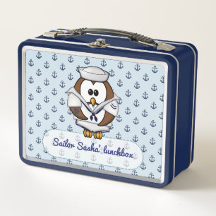 Lunch Box Chouette à voile - boîte à lunch métallique