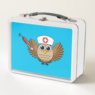 Lunch Box Chouette infirmière mignonne avec dessin à la seri