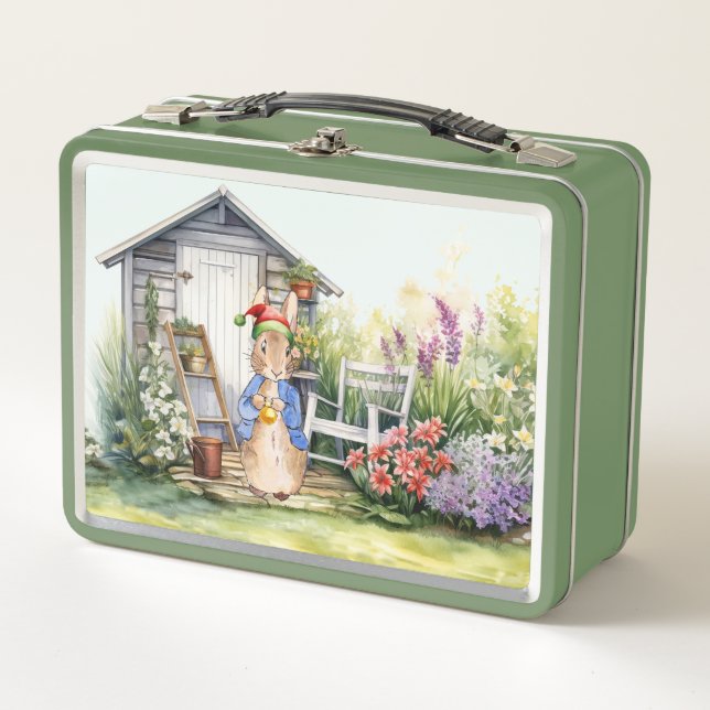 Lunch Box Christmas Peter the Rabbit Garden Shed (Devant)