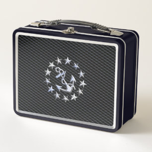 Lunch Box Chrome Yacht drapeau naval sur l'automobile Grille