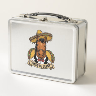 Lunch Box Cinco de Derby Cheval Taco Sombrero Design Vintage