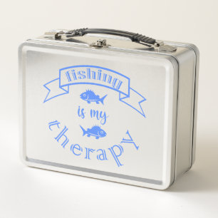 Lunch Box Citation ruban bannière La pêche est ma thérapie