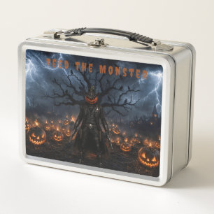 Lunch Box Citrouille de sheriff cowboy d'Halloween effrayant