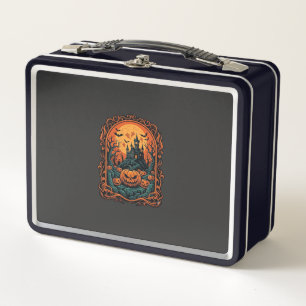Lunch Box Citrouille d'Halloween Maison Hantée Pleine Lune C
