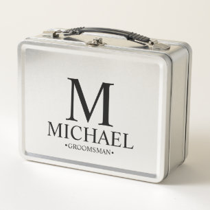 Lunch Box Classic Personnalisé Groomsman Metal Boîte Cadeau