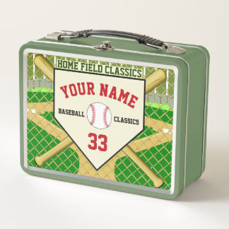 Lunch Box Classiques de baseball personnalisés Accueil Boîte