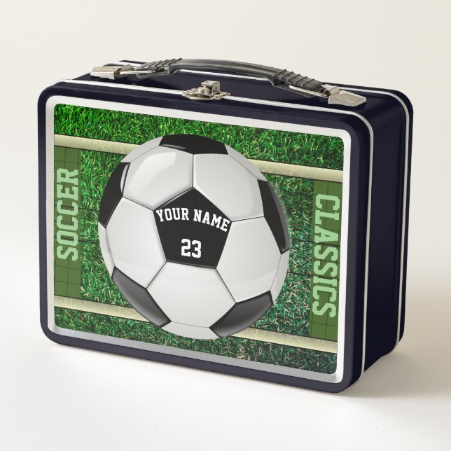 Lunch Box Classiques de soccer personnalisées Boîte à lunch  (Devant)