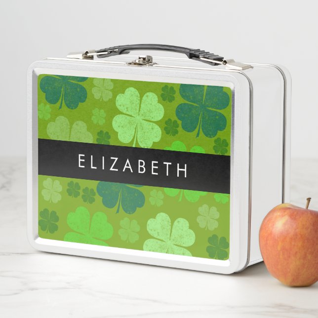 Lunch Box Cloches Vertes, Cloches Lucky, Votre Nom (En situation)