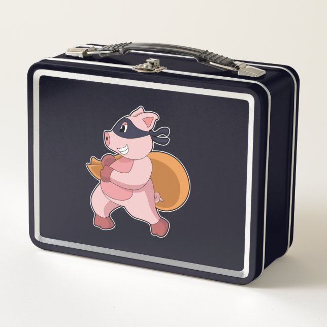 Lunch Box Cochon comme coureur (Devant)