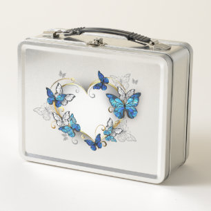 Lunch Box Coeur bijoux avec papillons Morpho