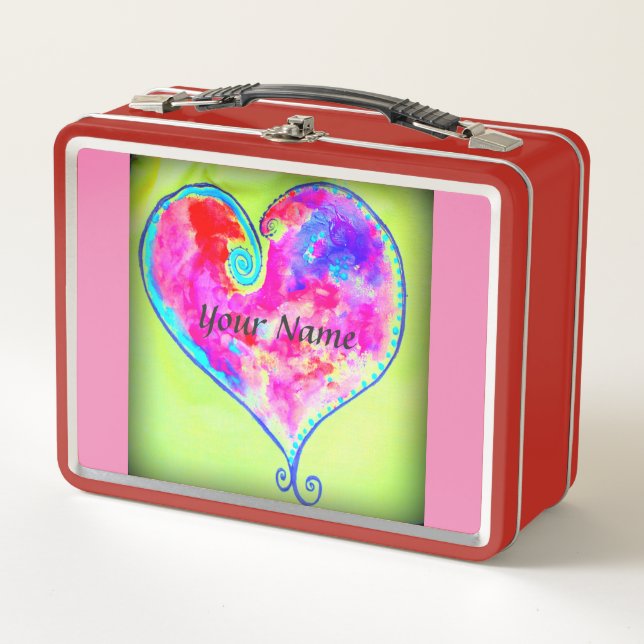 Lunch Box Coeur tourbillonnant rose Thunder_Cove (Devant)