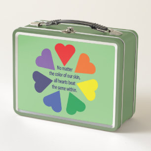 Lunch Box Coeurs arc-en-ciel