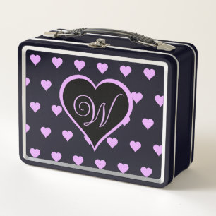 Lunch Box Coeurs roses amusants et ludiques Personnalisés