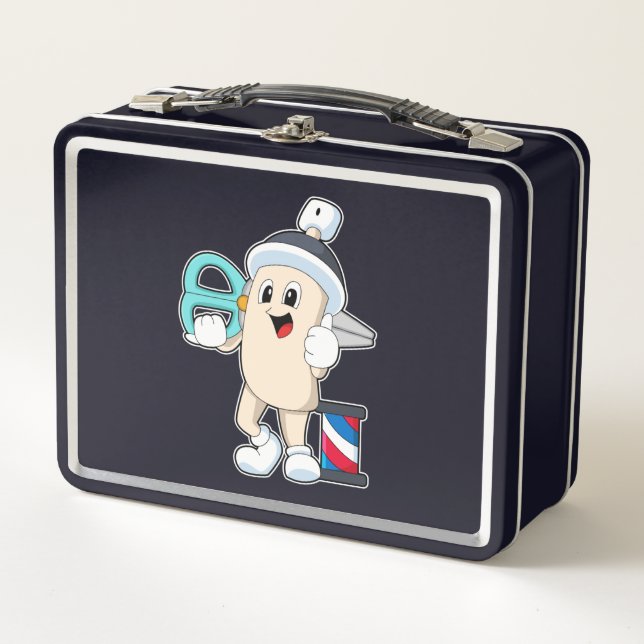Lunch Box Coiffeur avec ciseaux (Devant)