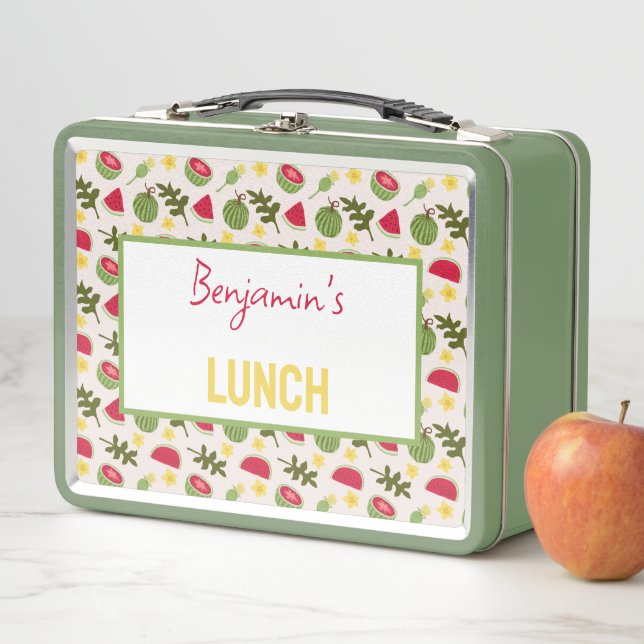 Lunch Box Collection de Motifs de paniers de fruits - pastèq (En situation)